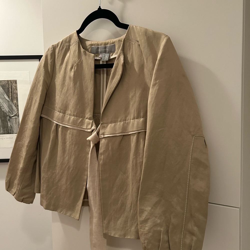 Zara Woman Linen Blend Women's Jacket